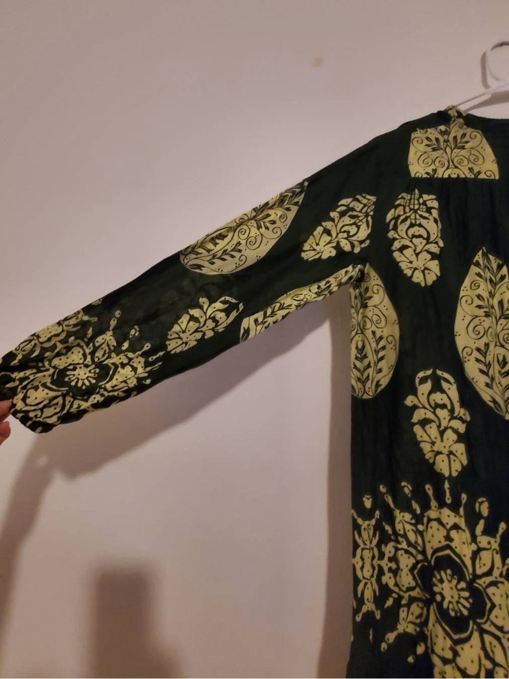 Zara Green Printed Panel Tired Dress - Picture 13 of 15